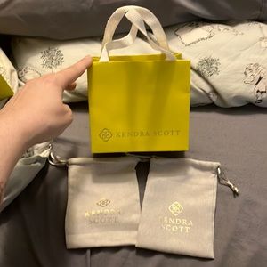 Kendra Scott gift bag and two jewelry bags